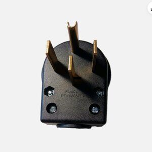 NEMA PA-1450P 50A 125/250V Male Rewireable Plug Black for Dryer RV Generator